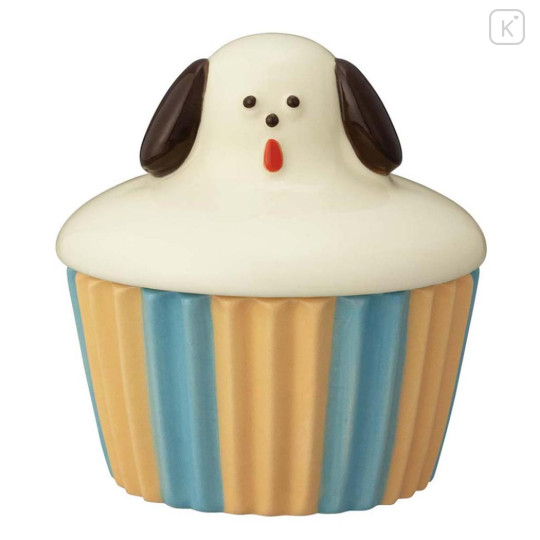 Japan Maison Terrier × Decole Trinket Case - Sweets Chocolate Cupcake Dog White - 1