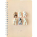 Japan Maison Terrier Spiral B6 Ring Notebook - Sweets Chocolate Dog Beige - 1