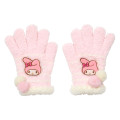 Japan Sanrio Original Kids Stretch Gloves - My Melody : Pink White Stripe - 1