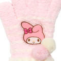 Japan Sanrio Original Kids Stretch Gloves - My Melody : Pink White Stripe - 2