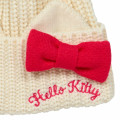 Japan Sanrio Original Kids Knit Hat - Hello Kitty : Beige Ribbon - 2