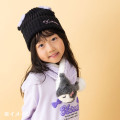 Japan Sanrio Original Kids Knit Hat - Kuromi : Black Ribbon - 3