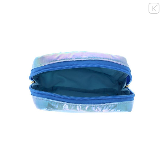 Japan Sanrio Square Pouch - Cinnamoroll : Petit Collection Blue Satin - 3
