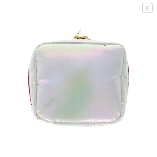 Japan Sanrio Square Pouch - Hello Kitty : Petit Collection White Satin - 2