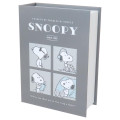 Japan Peanuts Book-Shaped Box Case - Snoopy : Wonderful Day Blessing Grey - 1