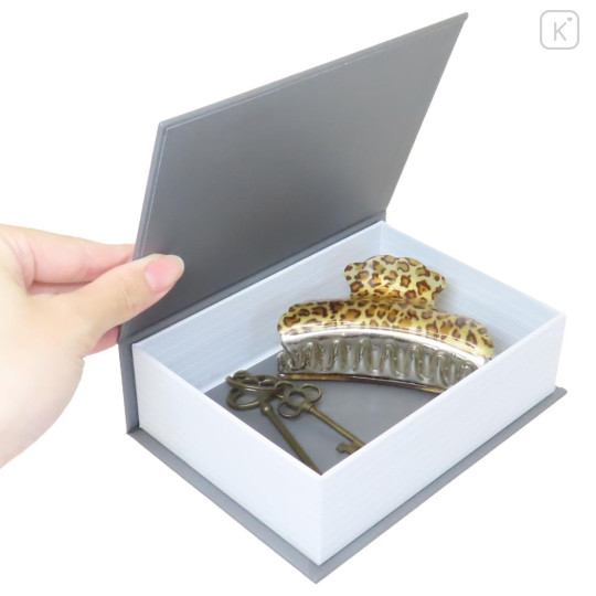 Japan Peanuts Book-Shaped Box Case - Snoopy : Wonderful Day Blessing Grey - 3