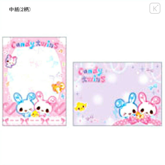 Japan Q-LiA Mini Notepad - Candy Twins : Heisei Retro Dream Candy Pink - 2