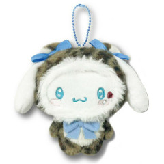 Japan Sanrio Ballchain Mascot Pouch - Cinnamoroll : Leopard Loving Eyes