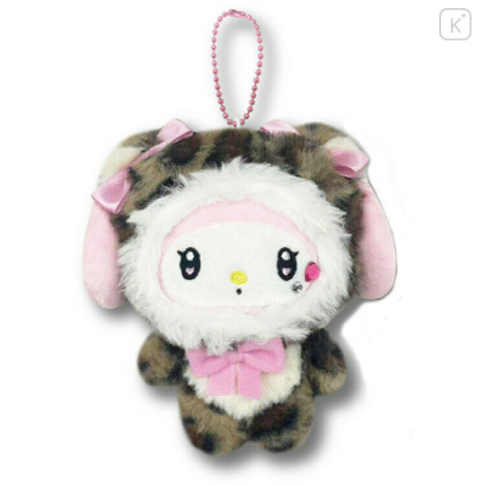 Japan Sanrio Ballchain Mascot Pouch - My Melody : Leopard Loving Eyes - 1