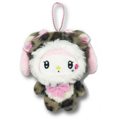 Japan Sanrio Ballchain Mascot Pouch - My Melody : Leopard Loving Eyes