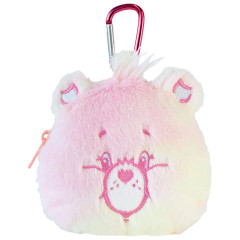 Japan Care Bears Mini Plush Pouch with Carabiner - True Heart Bear