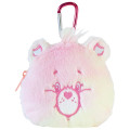 Japan Care Bears Mini Plush Pouch with Carabiner - True Heart Bear - 1