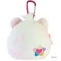 Japan Care Bears Mini Plush Pouch with Carabiner - True Heart Bear - 2