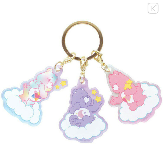 Japan Care Bears Acrylic Keychain 3 Charm - True Heart Bear & Sweet Dream Bear & Love A Lot Bear - 1