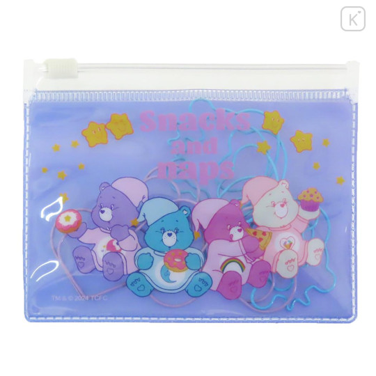 Japan Care Bears Paper Clip & Case - Snack And Naps Purple - 1