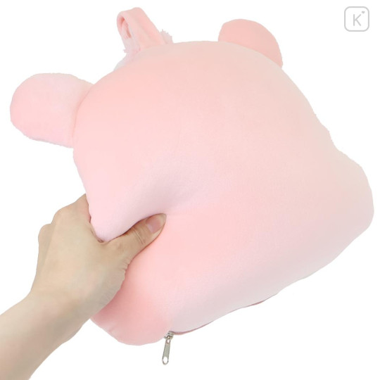 Japan Care Bears Travel Fluffy Neck Pillow Cushion - Cheer Bear Plush Style - 3