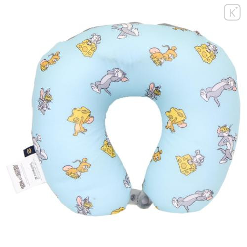 Japan Tom and Jerry Travel Fluffy Neck Pillow Cushion - Tom : Plush Style - 4