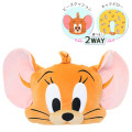 Japan Tom and Jerry Travel Fluffy Neck Pillow Cushion - Jerry : Plush Style - 1