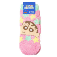 Japan Crayon Shin-chan Fluffy Socks - Shinnosuke Nohara : Pink Star