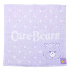 Japan Care Bears Mini Towel Jacquard Handkerchief - Best Friend Bear Purple