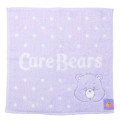 Japan Care Bears Mini Towel Jacquard Handkerchief - Best Friend Bear Purple - 1