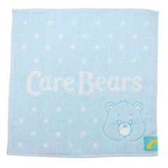 Japan Care Bears Mini Towel Jacquard Handkerchief - Wish Bear Blue