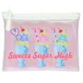 Japan Care Bears Clear Flat Mini Pouch - Wish Bear & Cheer Bear Sweets Sugar High - 1