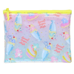 Japan Care Bears Clear Cosmetic Pouch - Wish Bear & Cheer Bear Sweets Sugar High