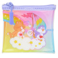 Japan Care Bears Clear Flat Mini Pouch - Rainbow Party Cousin Proud Heart Cat & Cozy Heart Penguin - 1