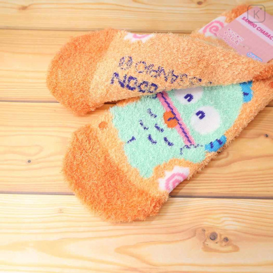 Japan Sanrio Fluffy Socks - Hangyodon : Orange - 2