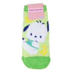 Japan Sanrio Fluffy Socks - Pochacco : Banana Green