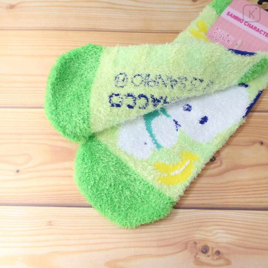 Japan Sanrio Fluffy Socks - Pochacco : Banana Green - 2