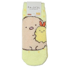 Japan San-X Fluffy Socks - Sumikko Gurashi : Tonkatsu Fried Pork & Ebifurai no Shippo Fried Shrimp Tail Yellow