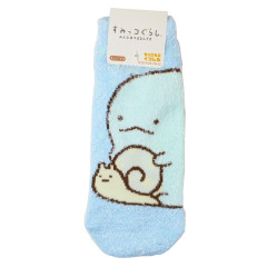 Japan San-X Fluffy Socks - Sumikko Gurashi : Tokage & Nisetsumuri Blue