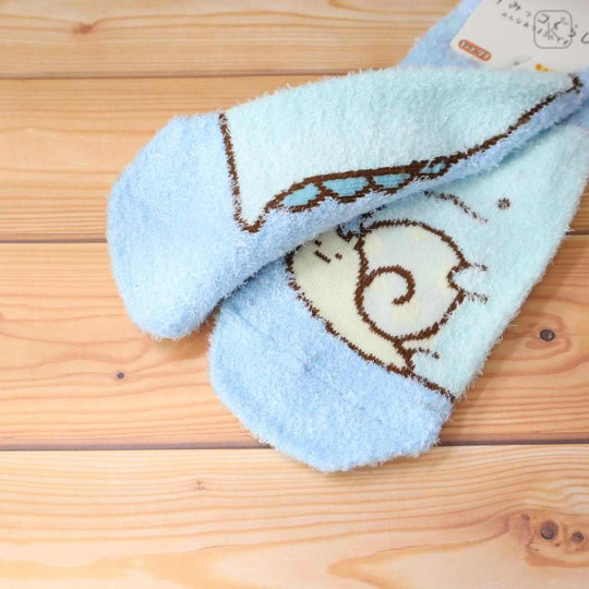 Japan San-X Fluffy Socks - Sumikko Gurashi : Tokage & Nisetsumuri Blue - 2