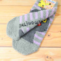 Japan Pokemon Fluffy Socks - Umbreon : Grey Purple Stripe - 2