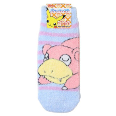 Japan Pokemon Fluffy Socks - Slowpoke Purple Pink Stripe