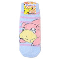 Japan Pokemon Fluffy Socks - Slowpoke Purple Pink Stripe - 1