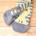 Japan Pokemon Fluffy Socks - Mimikyu : Grey Yellow Stripe - 2