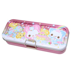Japan Heisei Retro Tin Pencil Case - Kira Usa Twins Pink