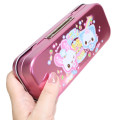 Japan Kamio Tin Pencil Case - Happy March Cat & Rabbit : Heisei Retro Pink - 2