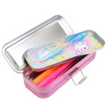 Japan Kamio Tin Pencil Case - Happy March Cat & Rabbit : Heisei Retro Pink - 3