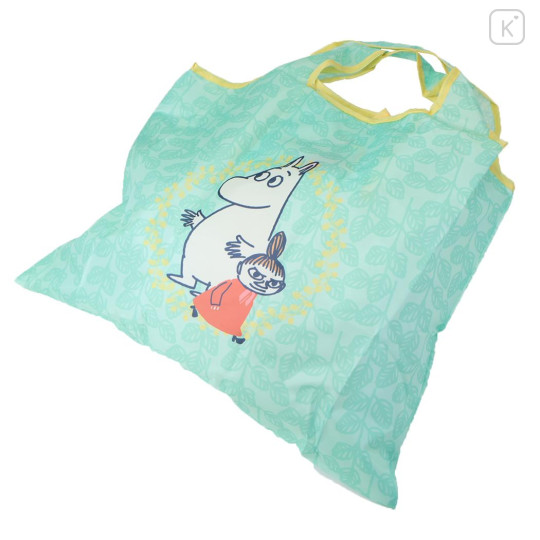 Japan Moomin Eco Shopping Bag - Little My & Moomintroll : Mint - 2