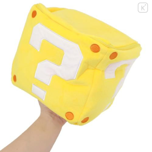 Japan Super Mario Lap Blanket with Mascot Pouch - Super Mario Brothers Light Yellow Power Up Block - 4