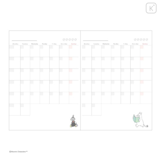 Japan Moomin B6 Planner Weekly Schedule Book - Little My : Red - 2