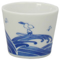 Japan Peanuts Japanese Small Cup Soba Choko - Snoopy & Woodstock : Big Wave Surfing - 1
