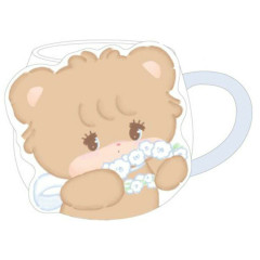 Japan Mikko Illustrations Die-cut Face Mug - Latte Flower