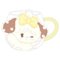 Japan Mikko Illustrations Die-cut Face Mug - Souffle Flower - 1