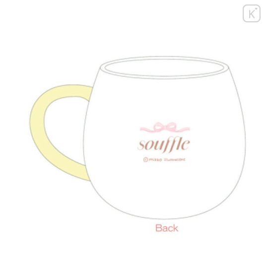 Japan Mikko Illustrations Die-cut Face Mug - Souffle Flower - 2