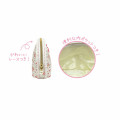 Japan Sanrio Quilted Cosmetic Pouch - Marron Cream : White Rose - 2
